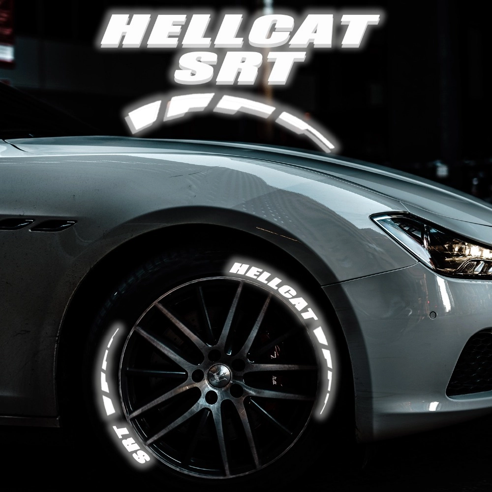 Reflective Custom Tire Lettering — view 3